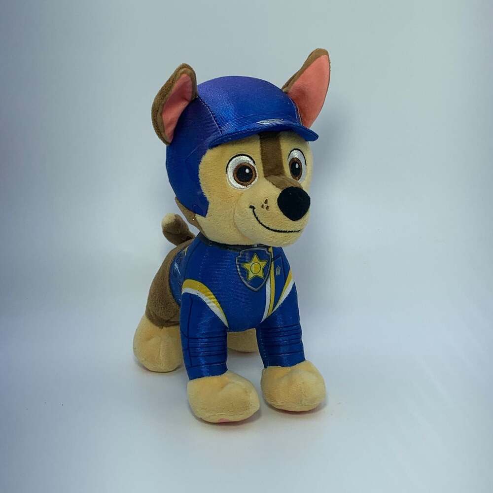 Paw Patrol Chase Plush Stuffed Animal Movie Edition Blue Uniform